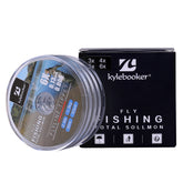 Kylebooker 3/4/5/6 spoler Tippet Line (2x,3x,4x,5x,6x,7x) Klar Fluefiske Tippet Line